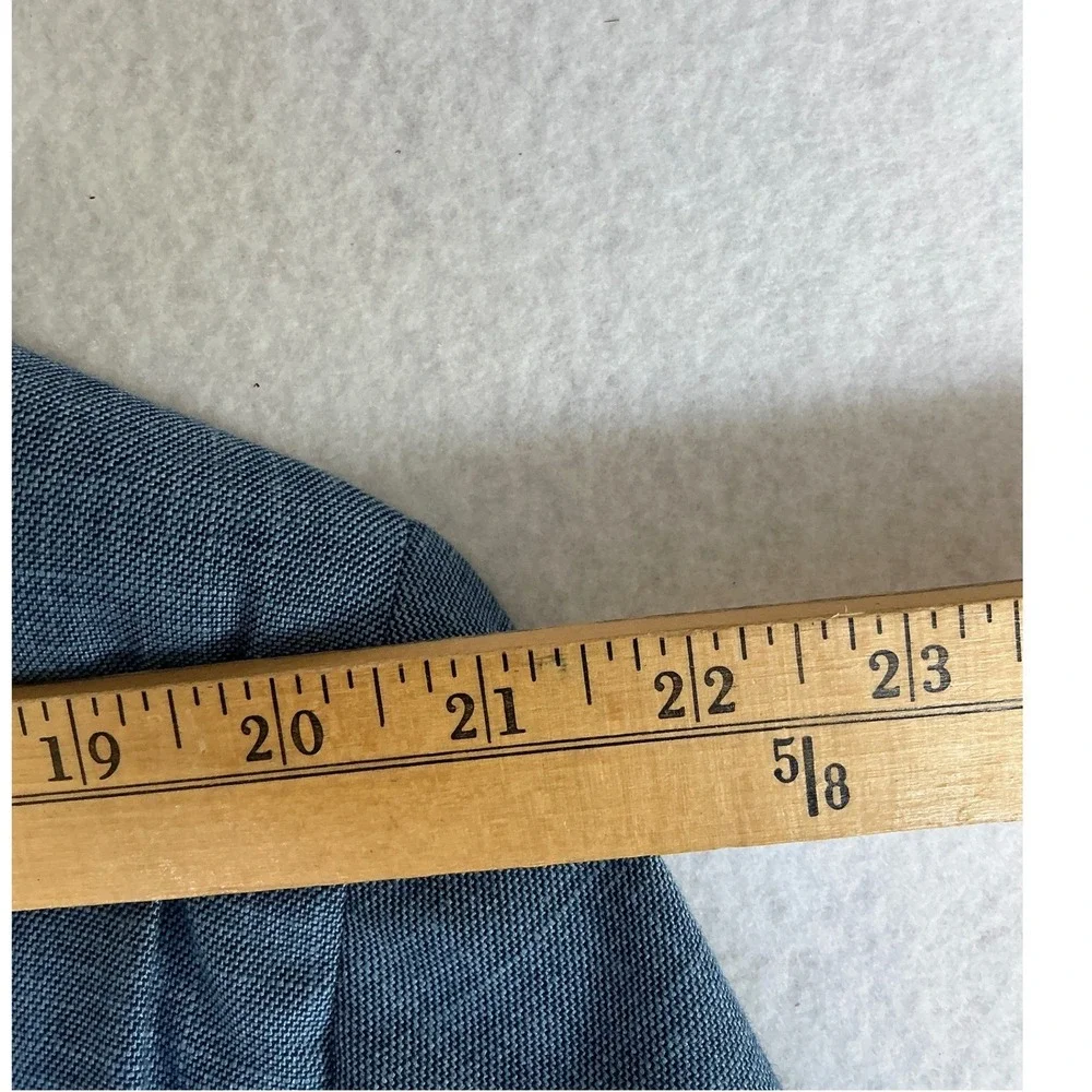 Lauren Ralph Lauren Blazer Mens 46R Blue Textured Two Button Sport Coat